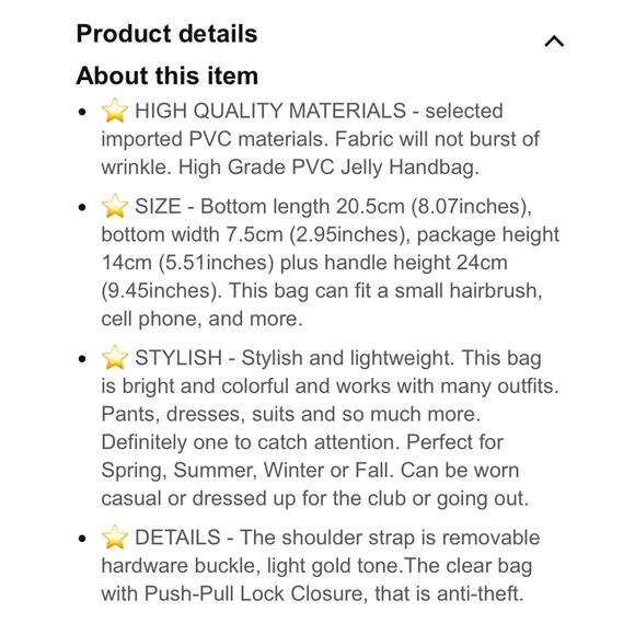 Coromay Black See-through Game Day Event Small Crossbody Purse NWT - Picture 11 of 11